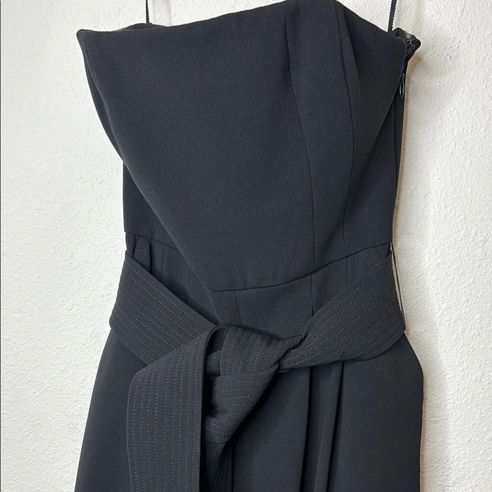 A.L.C. Size 00 Black Maxi strapless Jumpsuit for Night Out - Picture 5 of 12